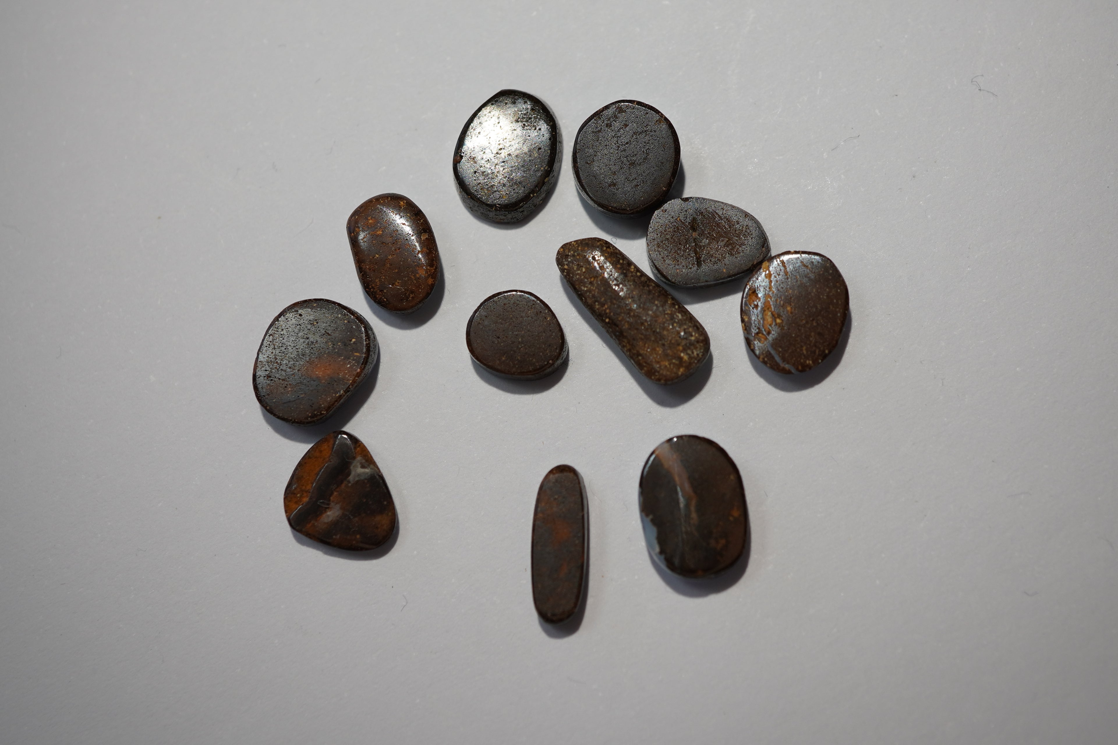 Workshop Parcel - Light Blue Selection - 11 Stone Boulder Opal Lot (12.7ct Total)
