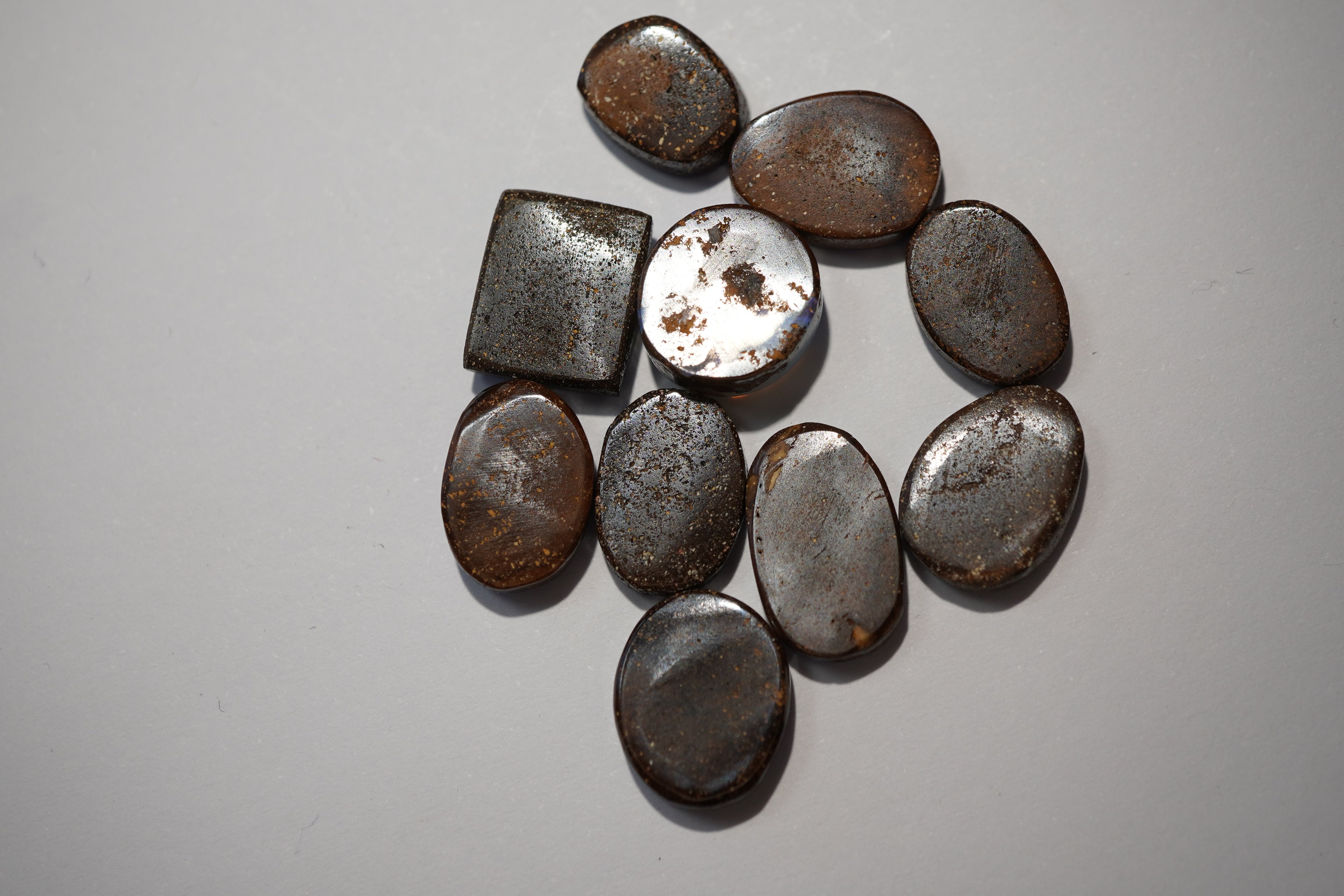 Workshop Parcel - Light Blue Selection - 10 Stone Boulder Opal Lot (32.1ct Total)