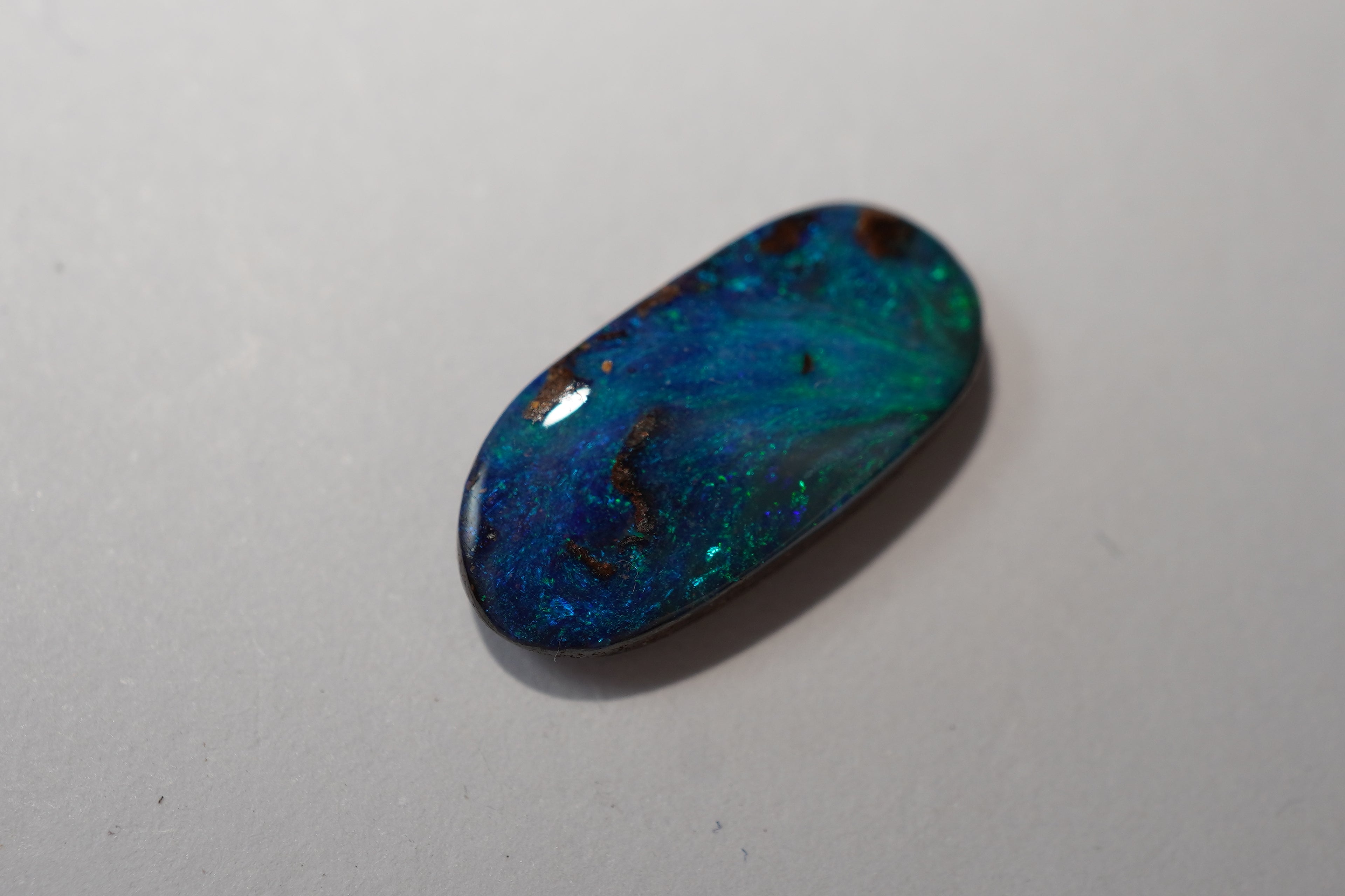 Bench Parcel - Green & Blue Selection - 10 Stone Boulder Opal Lot (22.9ct Total)