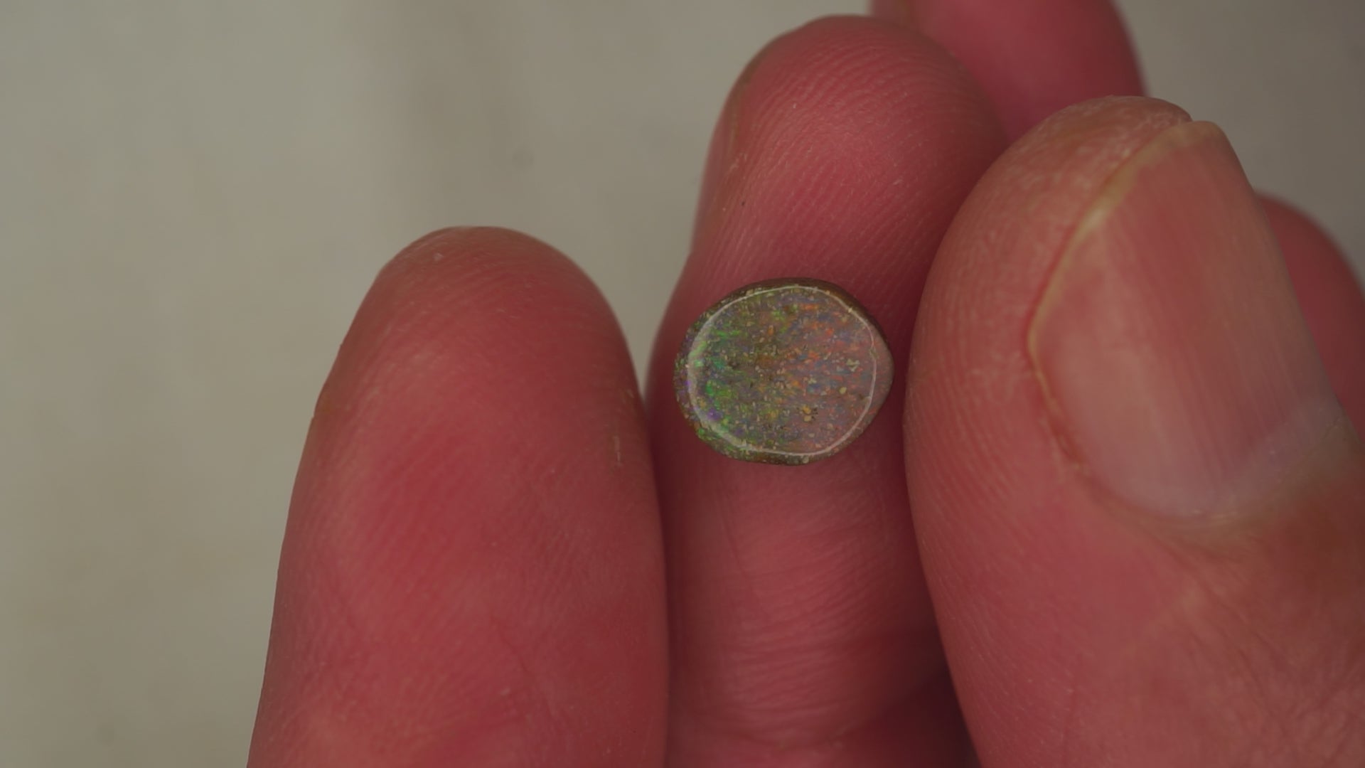 1.5ct Boulder Opal - Dual-Tone Green to Pink Body with Bright Pink & Green Play