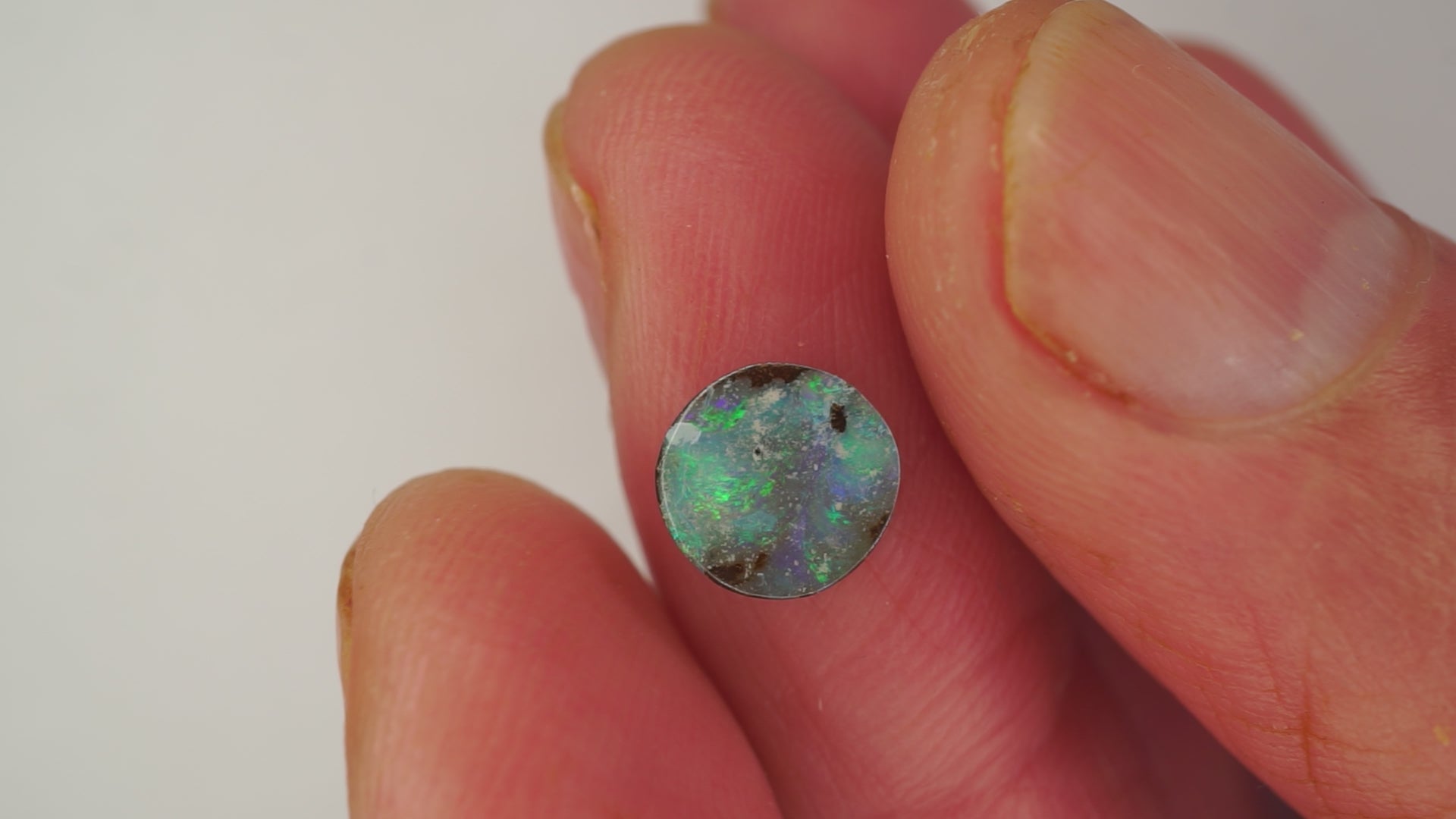 1.7 ct Green-Blue Boulder Opal - Swirling Colour Play