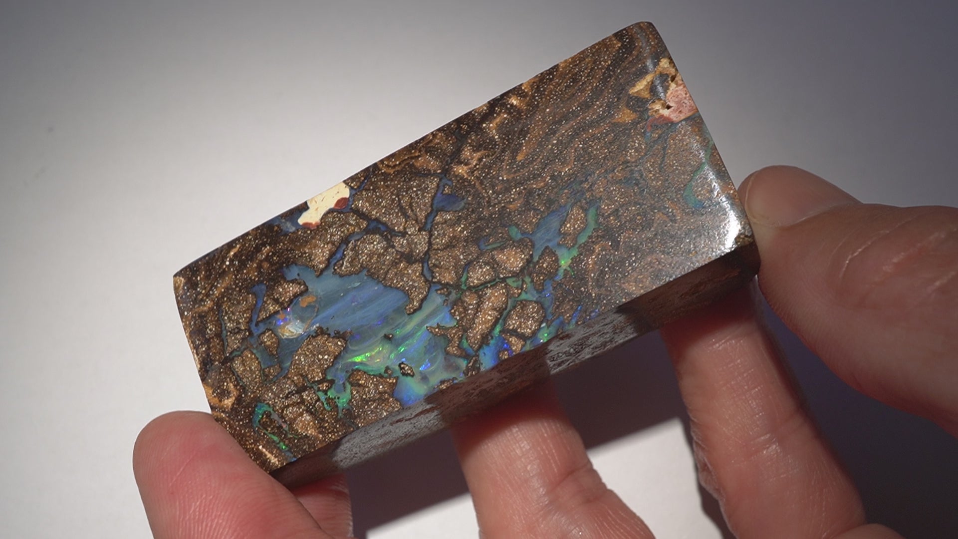 387ct Ironstone Boulder Opal Matrix — Blue & Green Embedded Opal