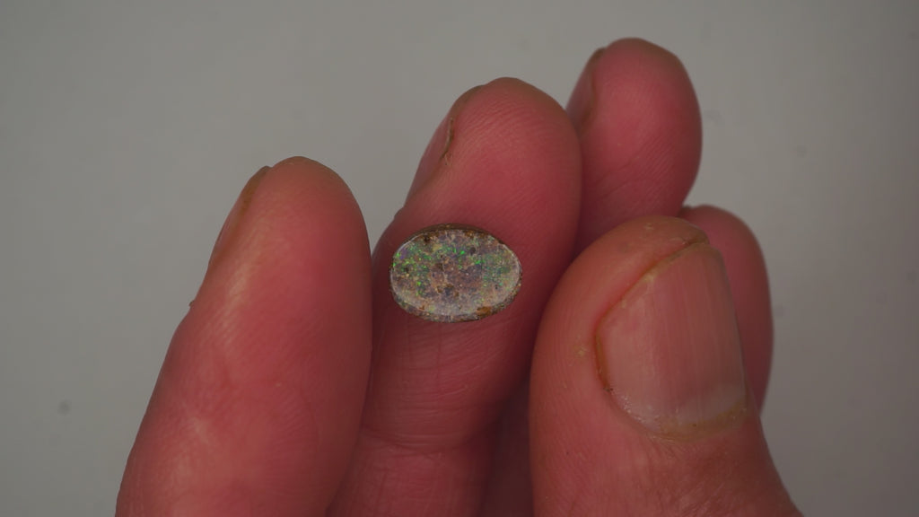 2.2 ct Purple Boulder Opal - Green Pinfire Contrast