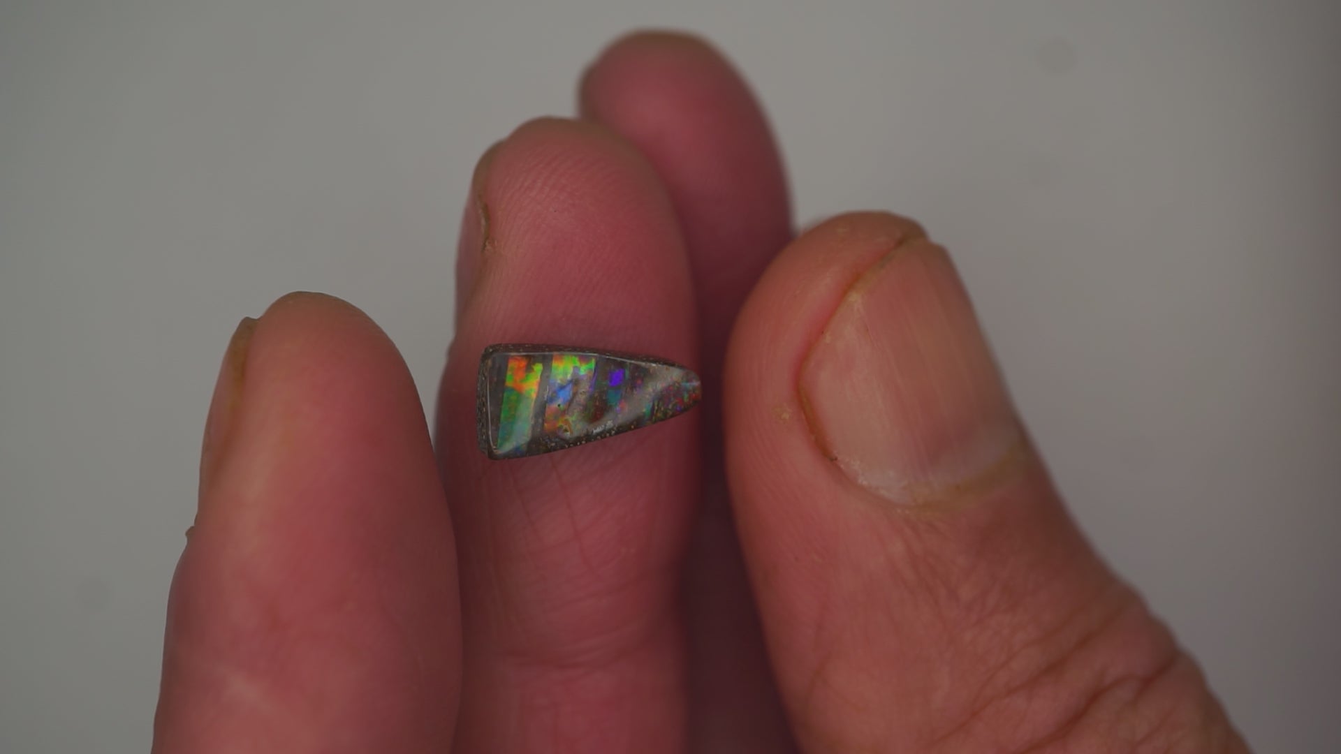 2.0ct Boulder Opal - Harlequin Pattern on Deep Purple Base