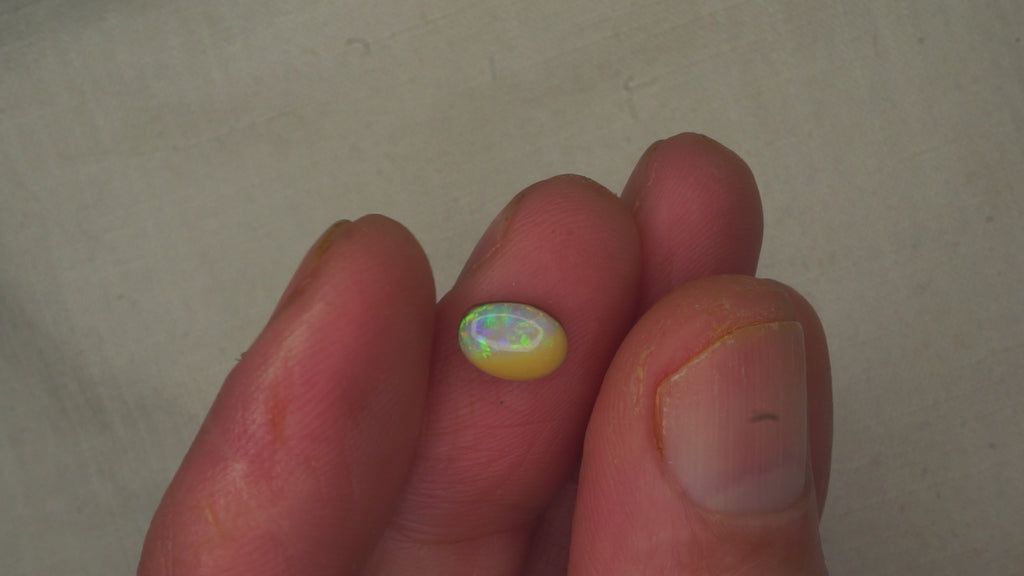 1.1 ct Yellow-Toned Boulder Opal - Blue, Green & Gold Colour Play