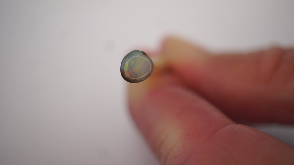 0.7ct Boulder Opal - Green & Pink Play on Pale Green Host Body Tone