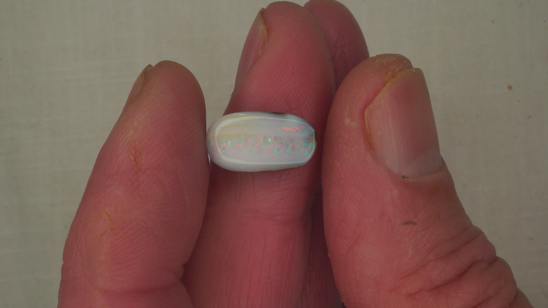 4.5 ct White Boulder Opal - Soft Pastel Colour Play