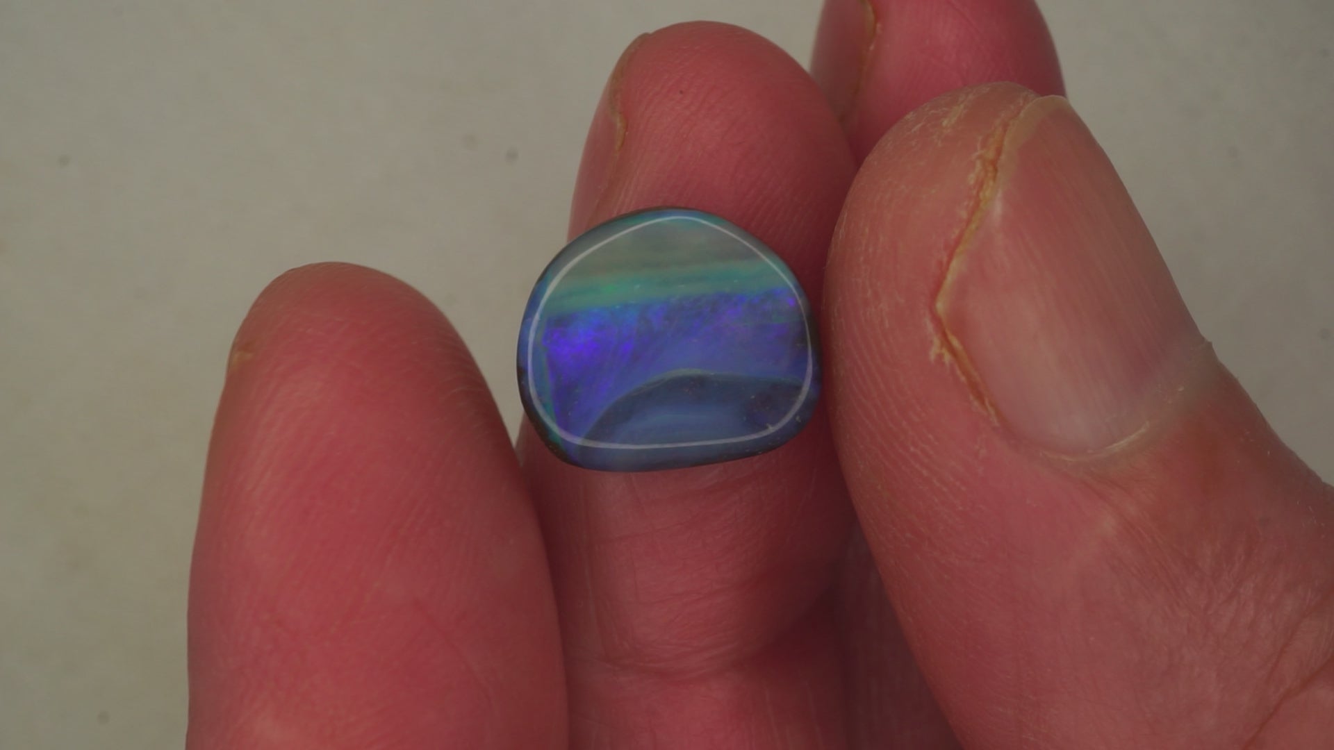 6.5 ct Blue Boulder Opal - Swirling Green & Blue Colour Movement