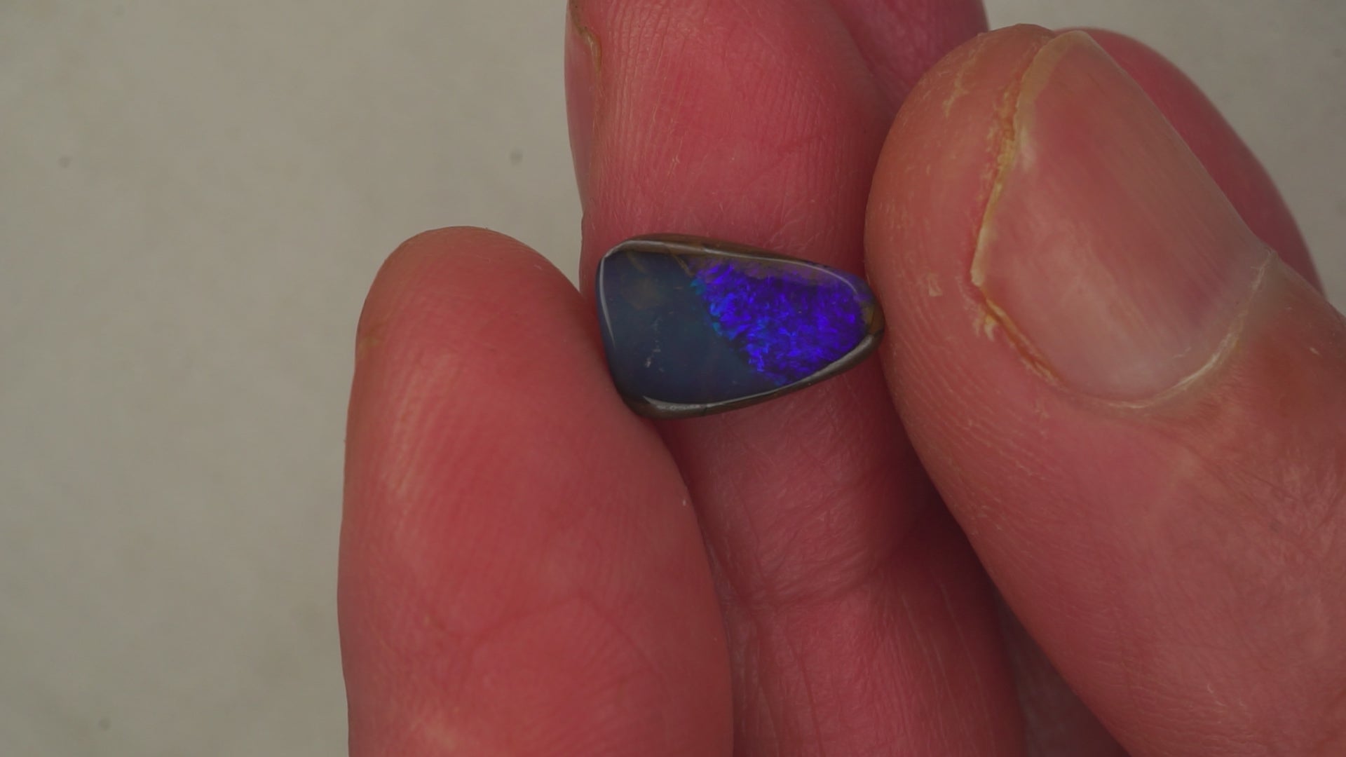 2.2ct Peacock Blue Boulder Opal
