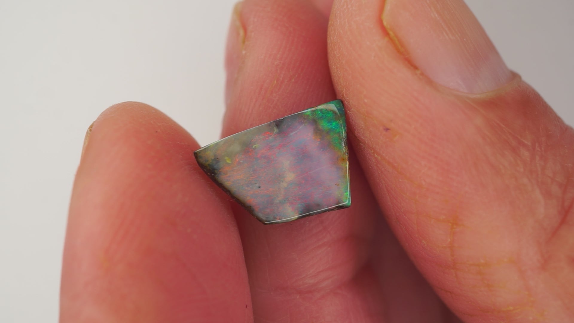 3.3 ct Purple Boulder Opal - Multicolour Pinfire Play