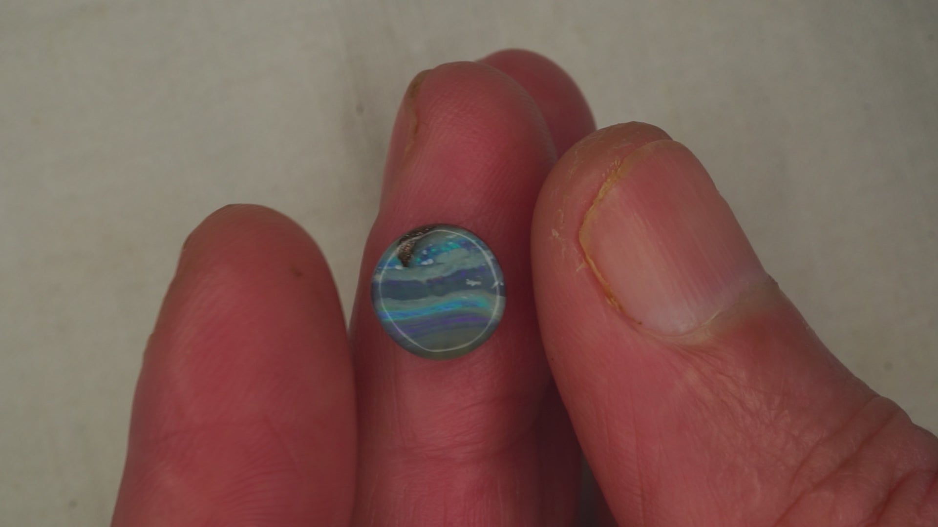 2.5 ct Blue Boulder Opal - Green & Blue Banded Colour Play