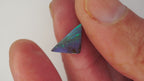 2.8 ct Triangular Blue Boulder Opal - Green Linear Colour Play