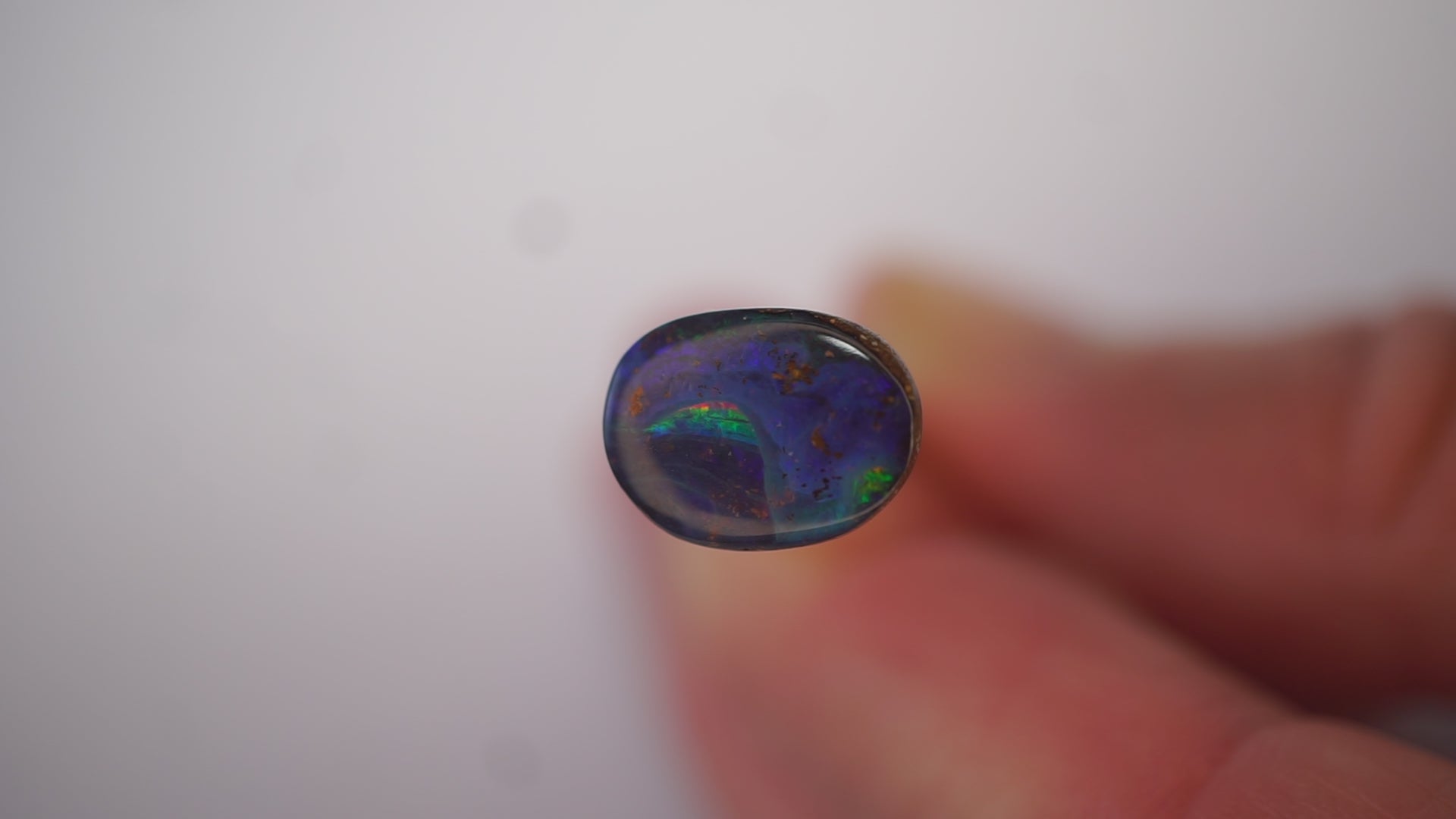 3.0 ct Blue Boulder Opal - Flowing Green Colour Movement