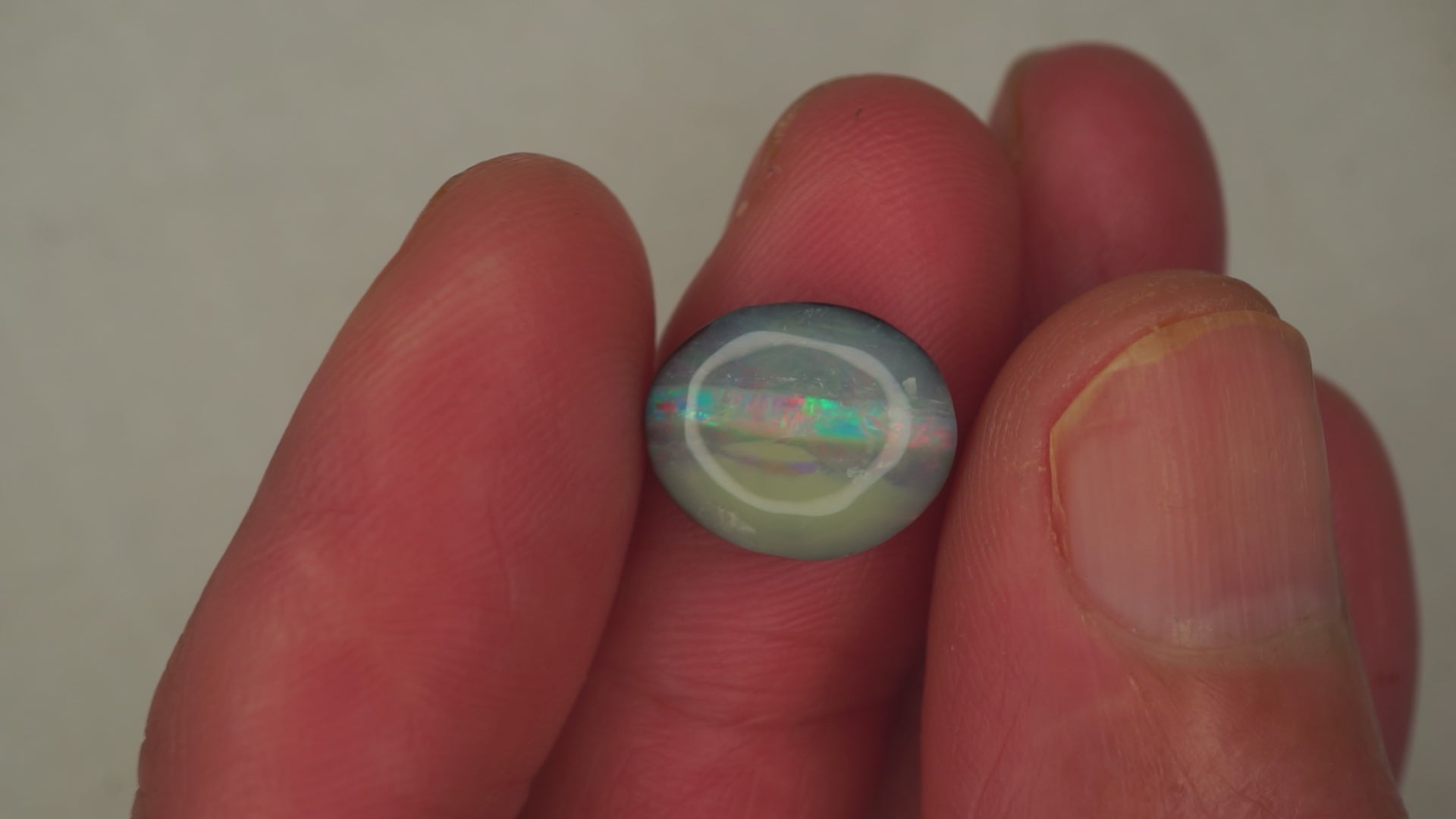 4.0ct Boulder Opal - Cat-Eye Effect with Green & Gold Play on Dark Host Body Tone