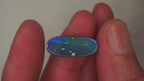 8.8ct Boulder Opal - Dark Blue Body Tone with Bright Green Play
