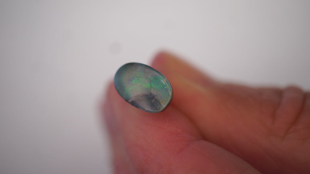 2.1 ct Green Boulder Opal - Flowing Green Colour Play