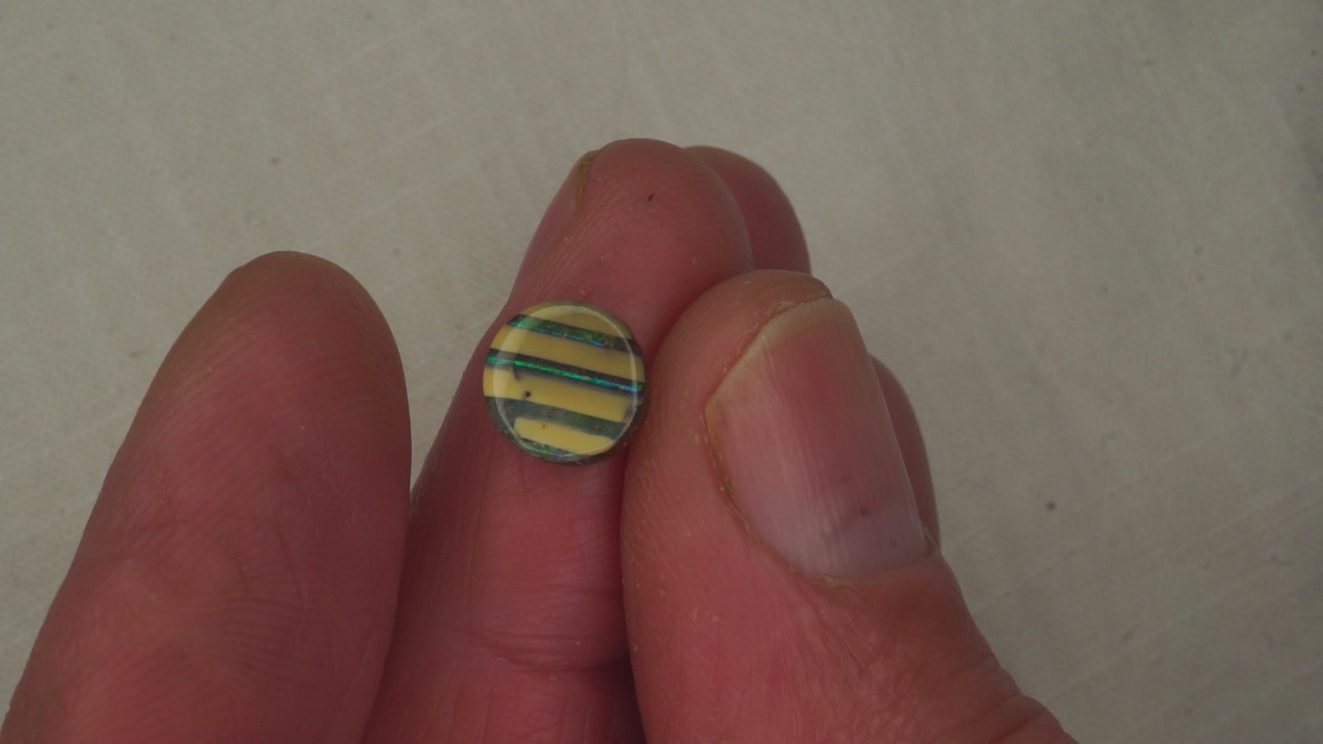 1.9 ct Boulder Opal - Cream-Toned Stripes with Green Vein