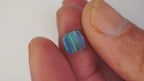 2.2 ct Square Blue Boulder Opal - Green, Blue & Purple Colour Bands