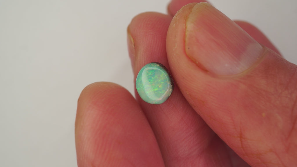 1.6 ct Green Boulder Opal - Multicolour Pinfire Play