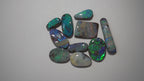 Bench Parcel - Green & Blue Selection - 10 Stone Boulder Opal Lot (22.9ct Total)