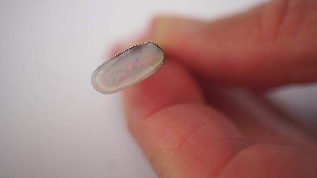 1.3ct Boulder Opal - Pink & Green Pinfire on White Host Body Tone