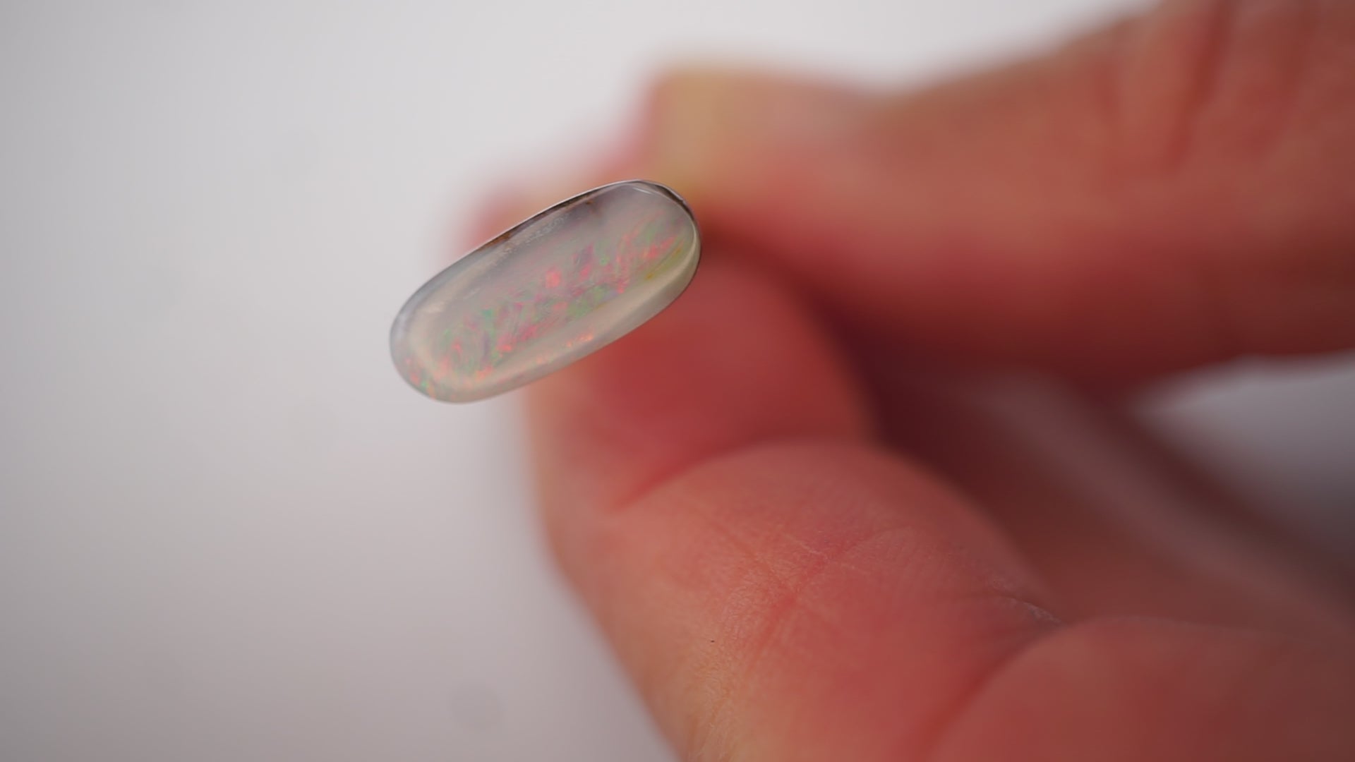 1.3ct Boulder Opal - Pink & Green Pinfire on White Host Body Tone