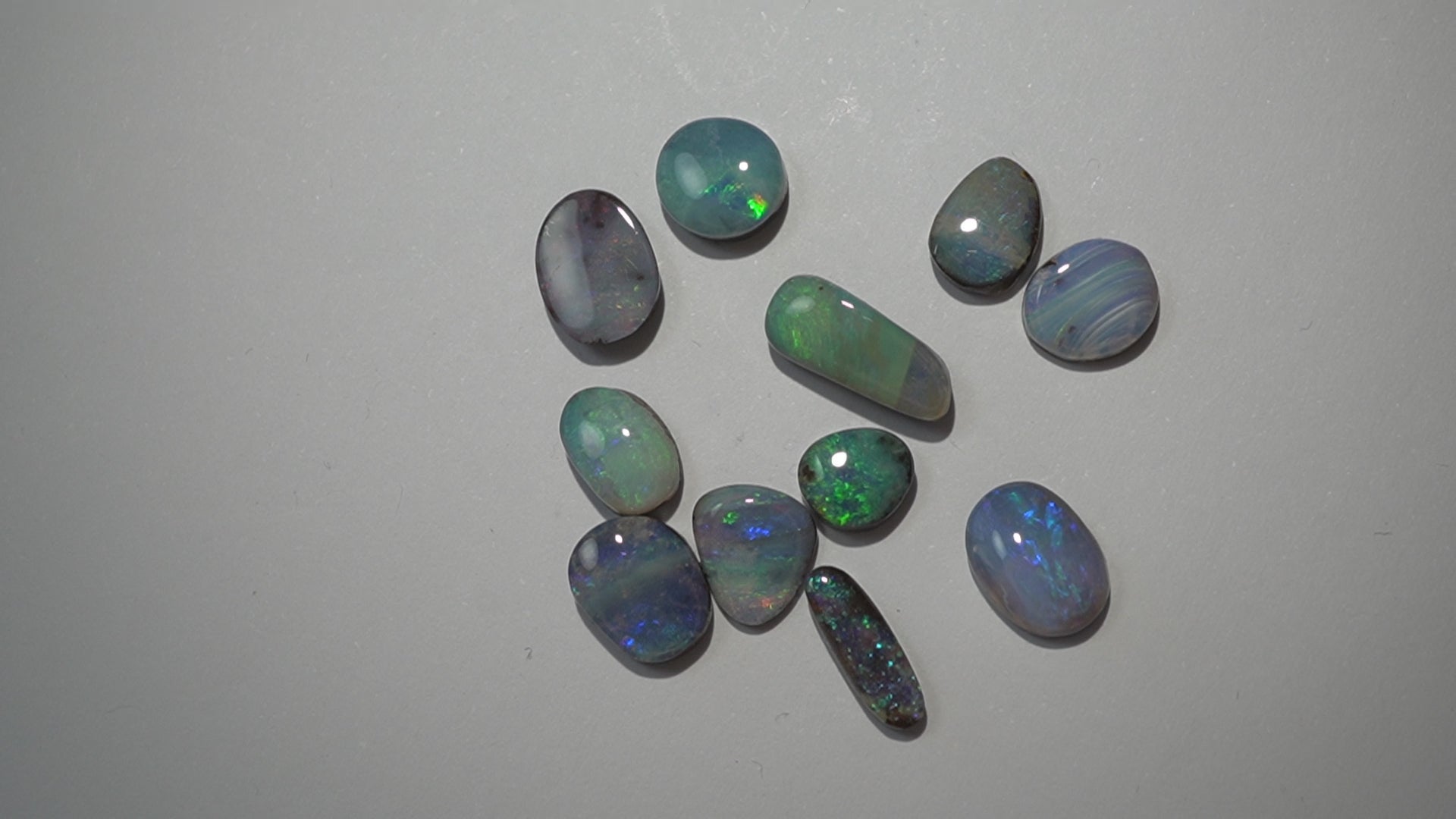 Workshop Parcel - Light Blue Selection - 11 Stone Boulder Opal Lot (12.7ct Total)