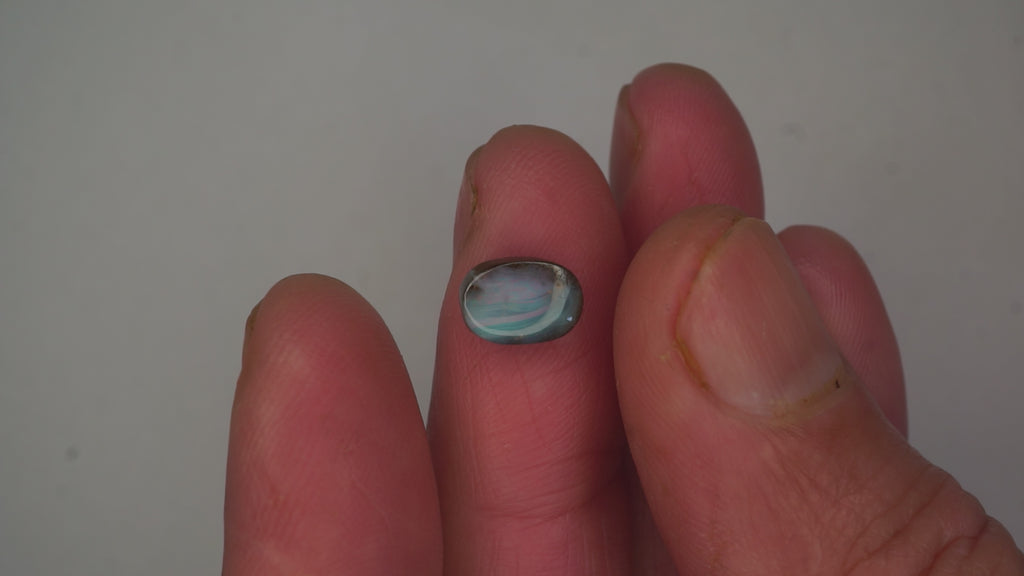 1.9ct Boulder Opal - Pink, Green & Red Pinfire on Blue-Green Host Body Tone