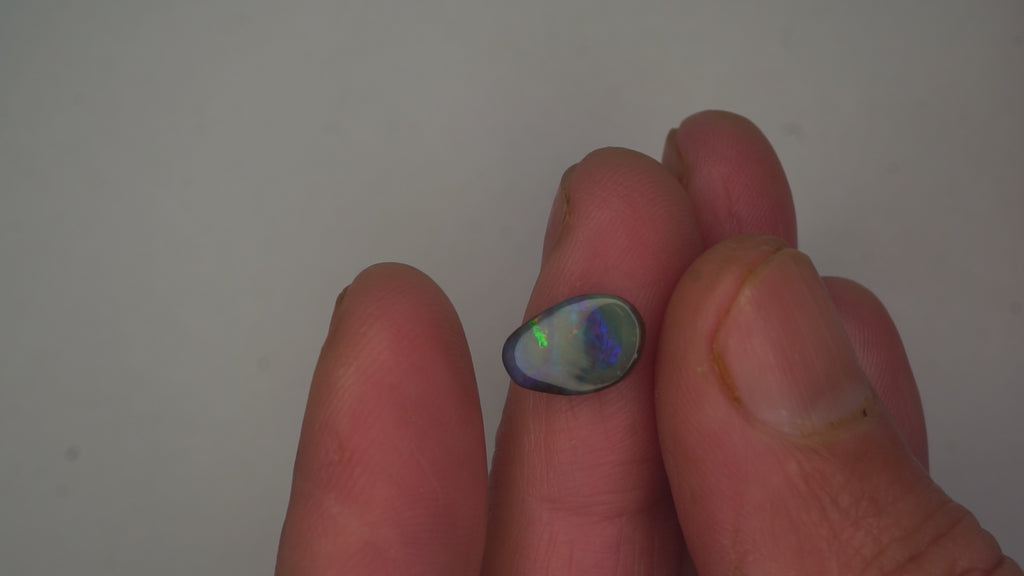 2.6 ct Blue Boulder Opal - Yellow & Green Colour Contrast