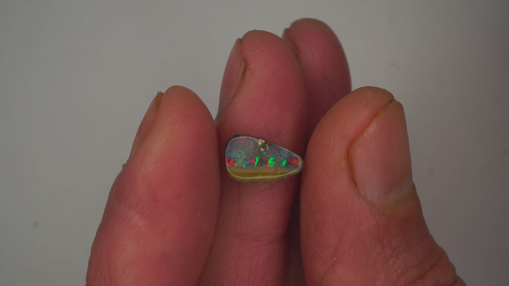 1.4ct Boulder Opal - Harlequin Pattern Multicolour Fire