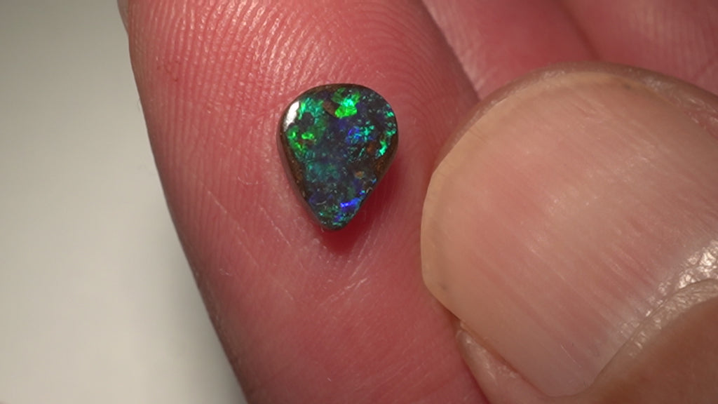 1.0ct Dark Blue Boulder Opal – Electric Blue & Green Flash