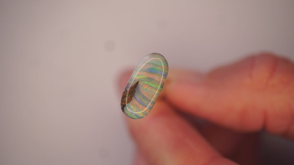 2.4 ct Boulder Opal - Multicolour Linear Colour Banding
