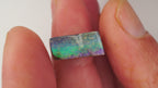 5.8 ct Rectangular Purple Boulder Opal - Green Pinfire Banding