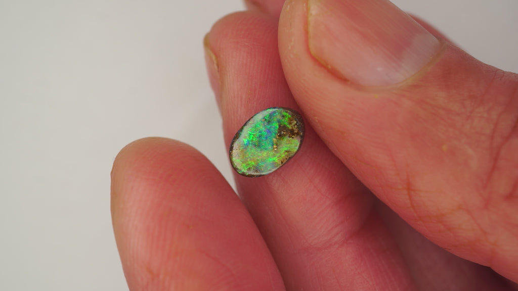 1.5 ct Green Boulder Opal - Swirling Colour Movement