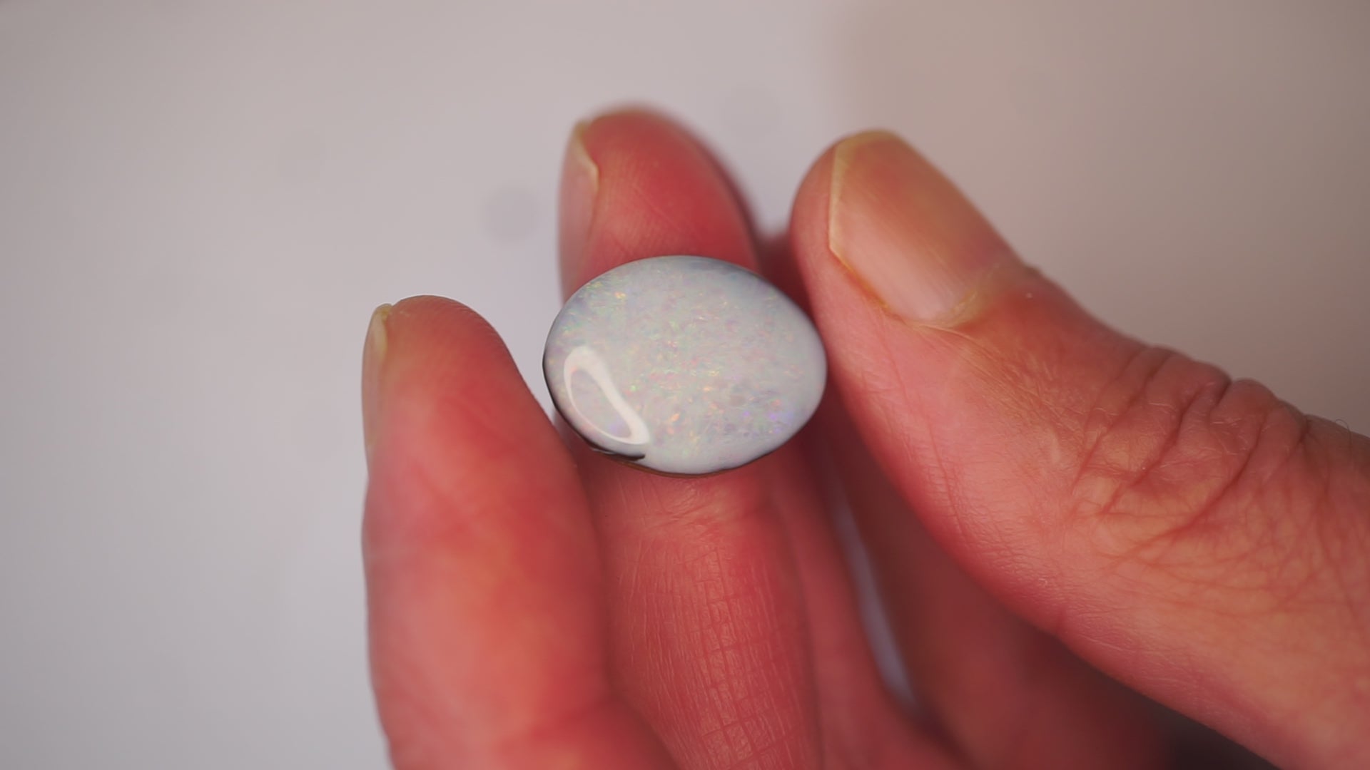 9.6 ct White Boulder Opal - Soft Pastel Colour Play