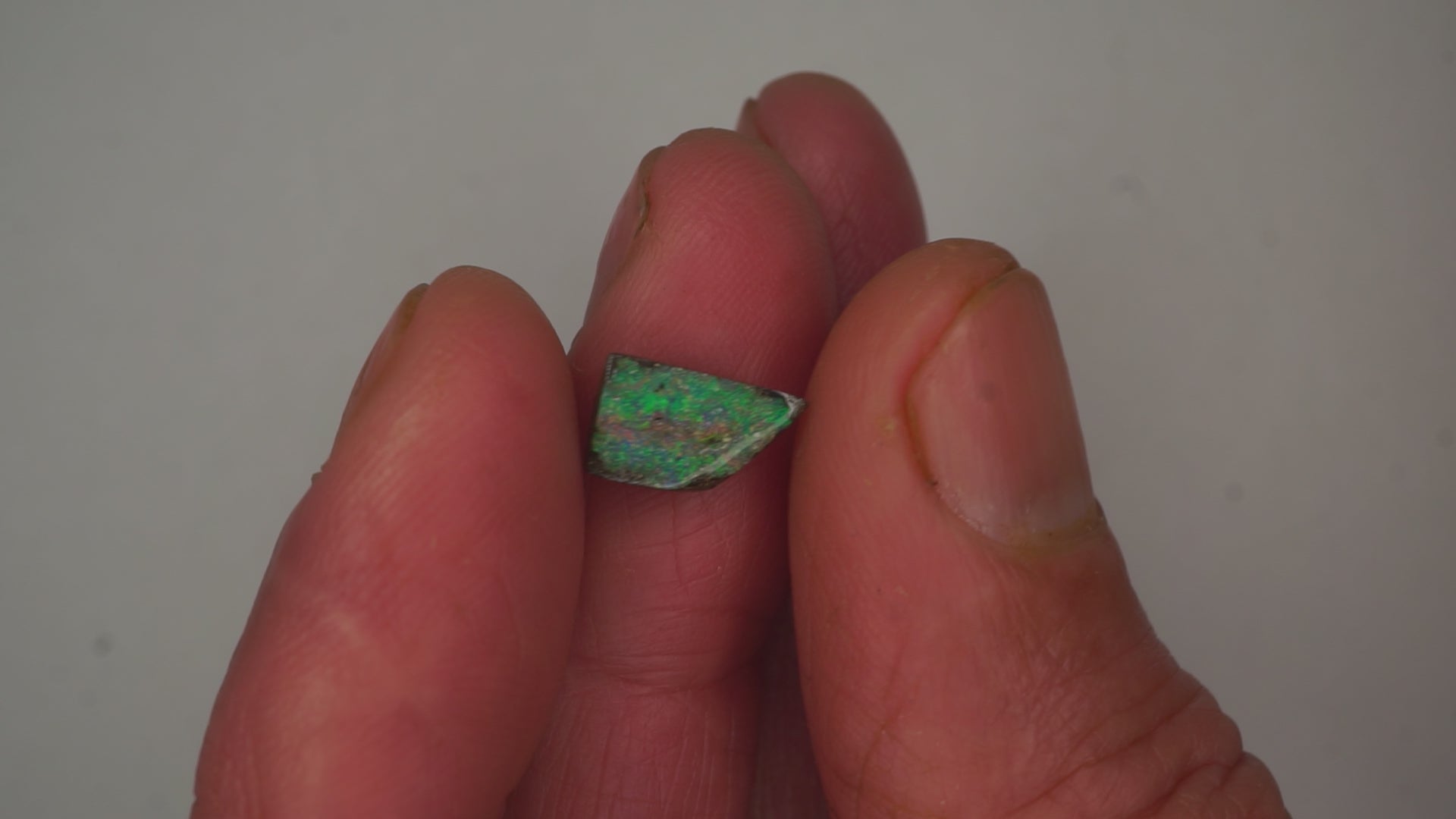 1.7ct Boulder Opal — Green Base with Pink & Green Pinfire Streak