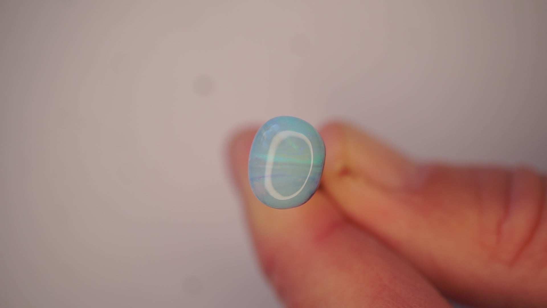 2.7ct Boulder Opal - Bright Green Streak on Pale Blue Host Body Tone