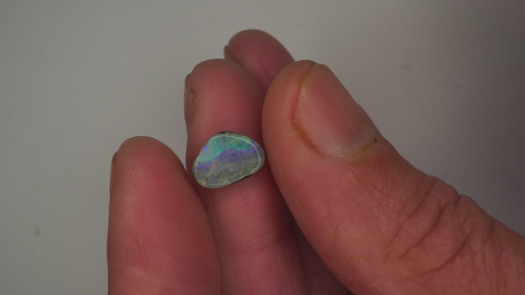2.6ct Boulder Opal - Bright Green Pinfire on Misty Purple Host Body Tone